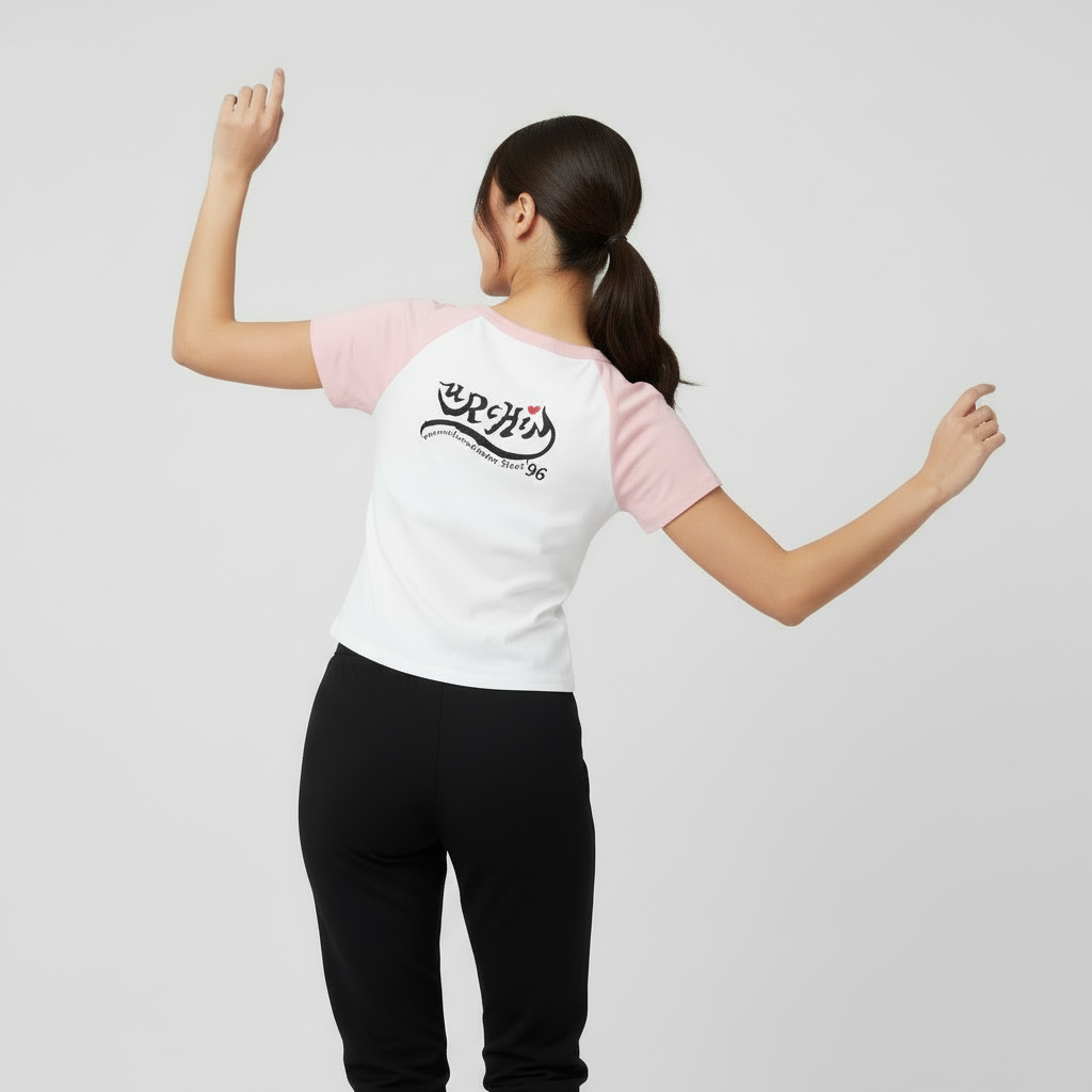 Women’s micro rib raglan baby tee