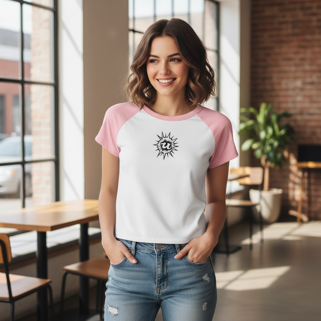 Women’s micro rib raglan baby tee
