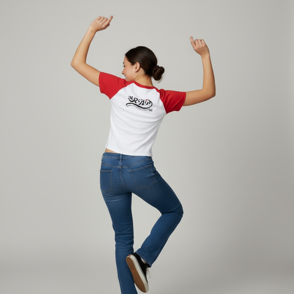 Women’s micro rib raglan baby tee