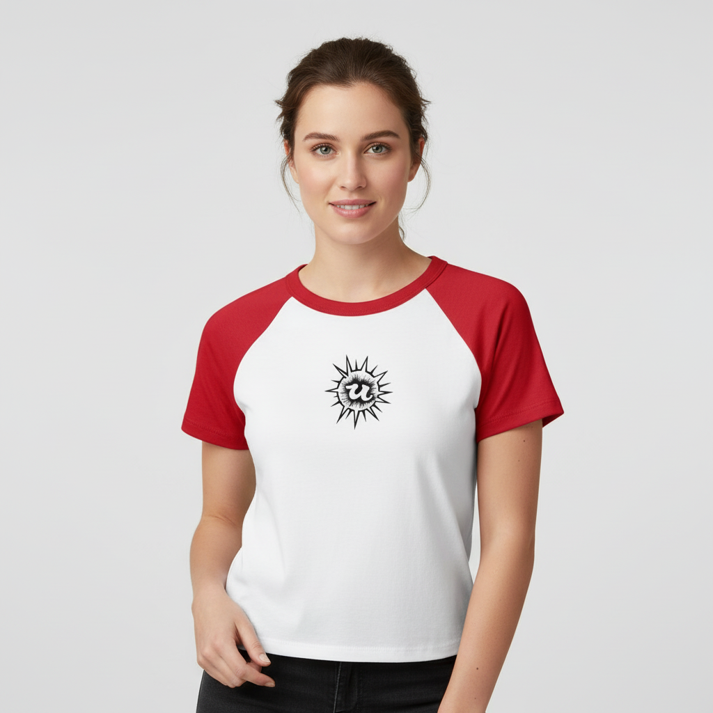 Women’s micro rib raglan baby tee