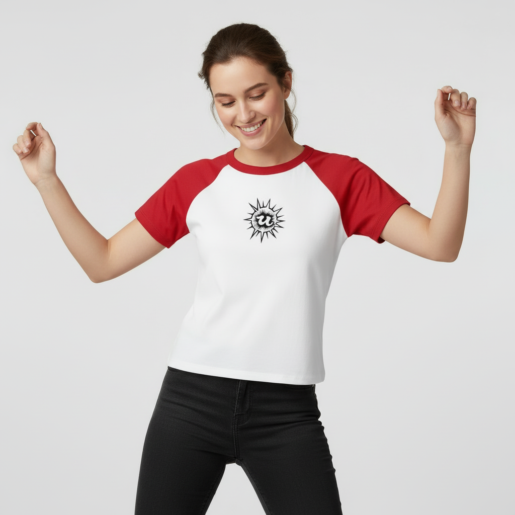 Women’s micro rib raglan baby tee