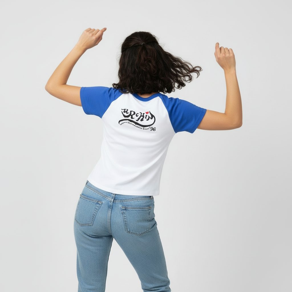 Women’s micro rib raglan baby tee