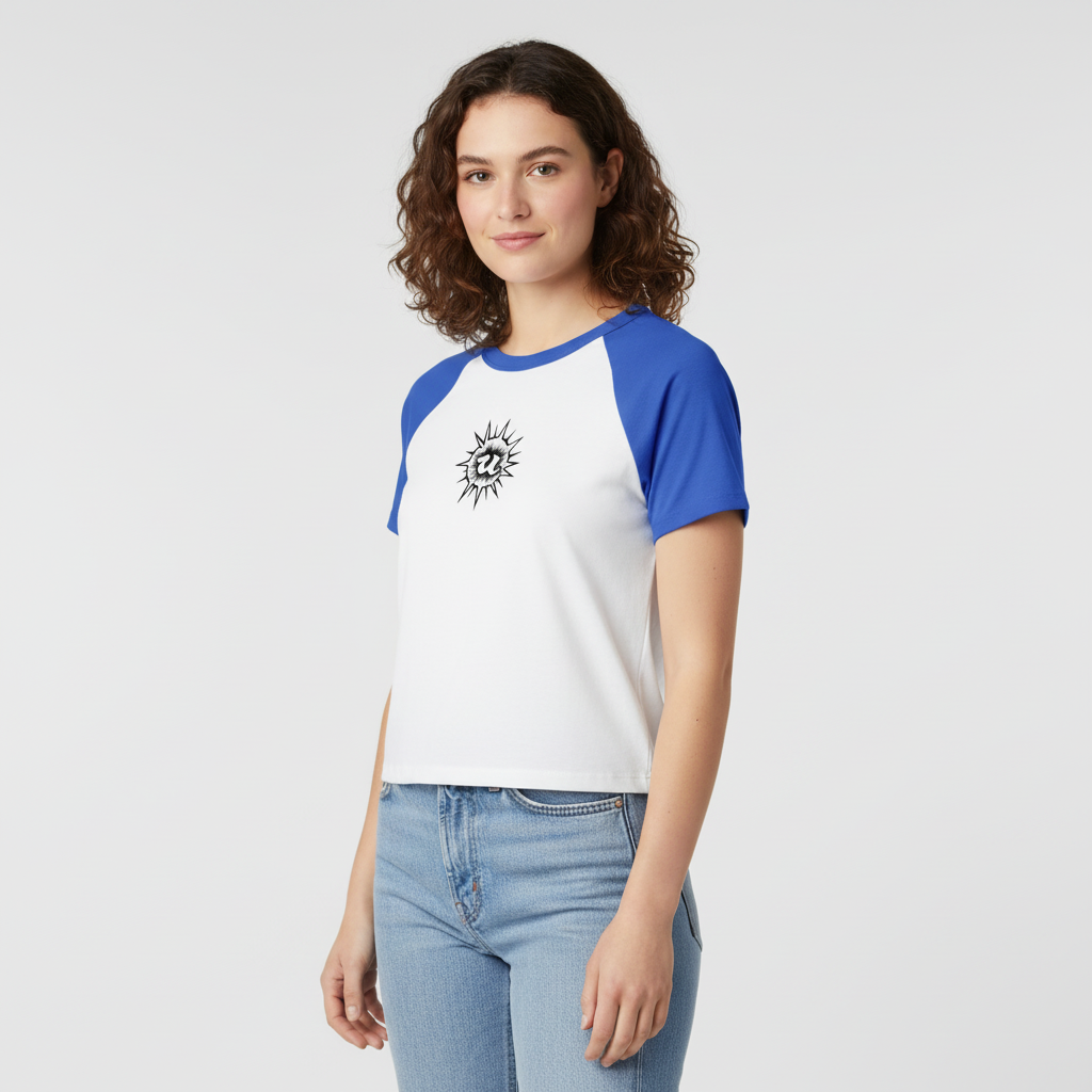 Women’s micro rib raglan baby tee