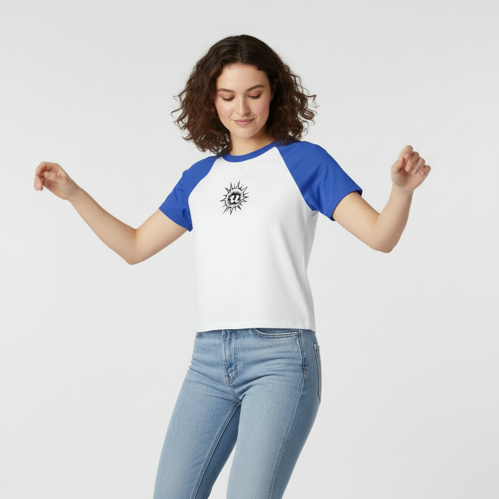 Women’s micro rib raglan baby tee