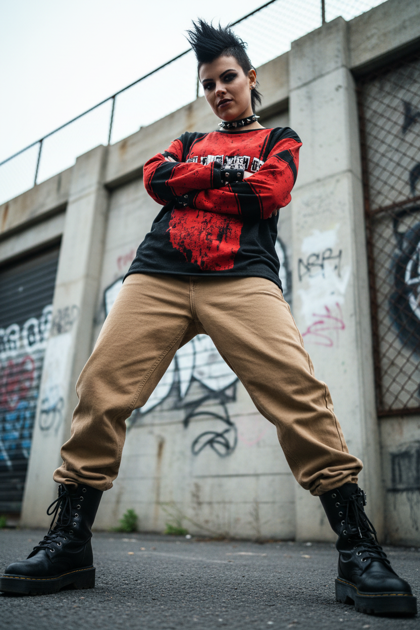 DARK URCHIN 'DONT F..K WITH US' Women’s straight bottom knitted sweater.