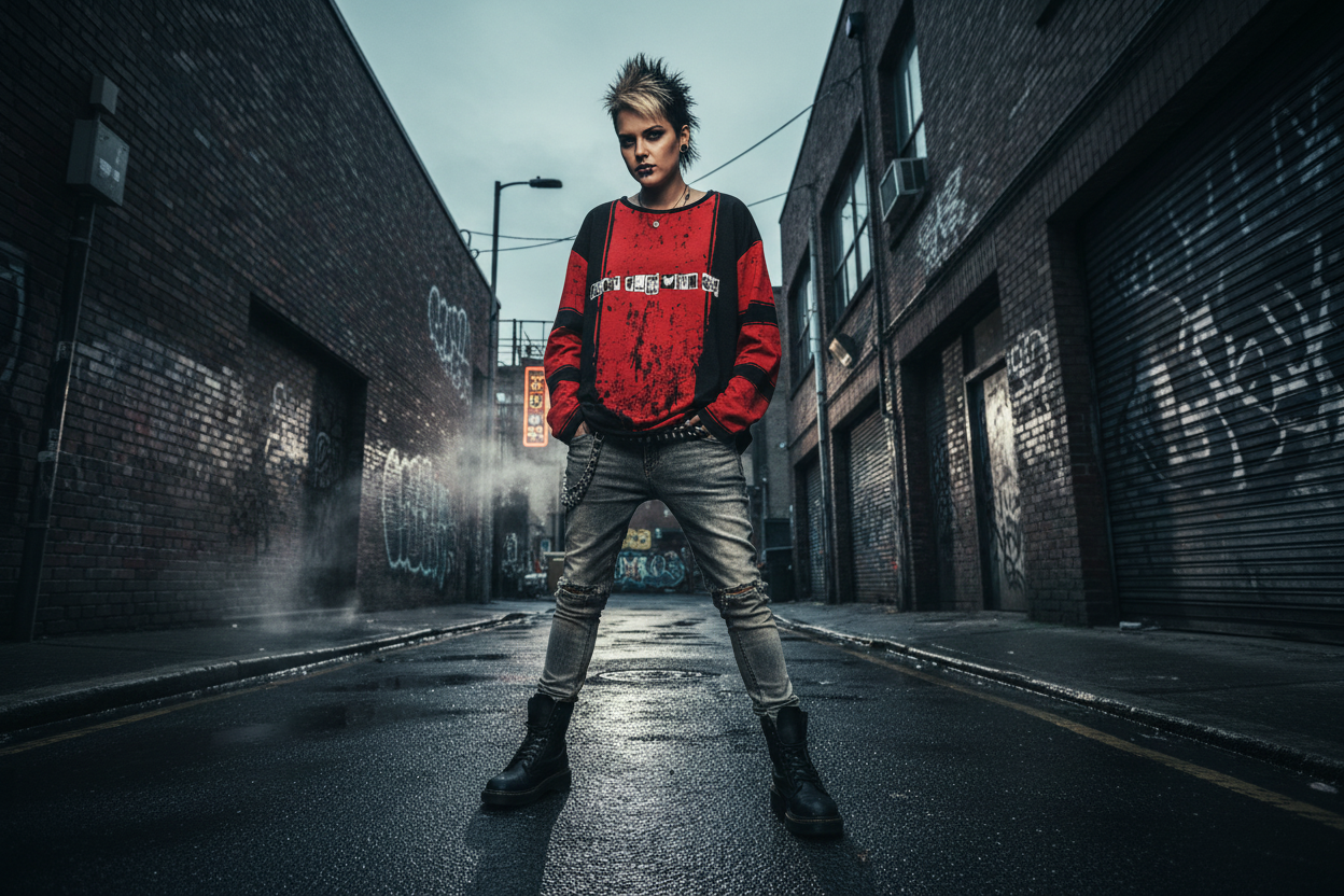 DARK URCHIN 'DONT F..K WITH US' Women’s straight bottom knitted sweater.